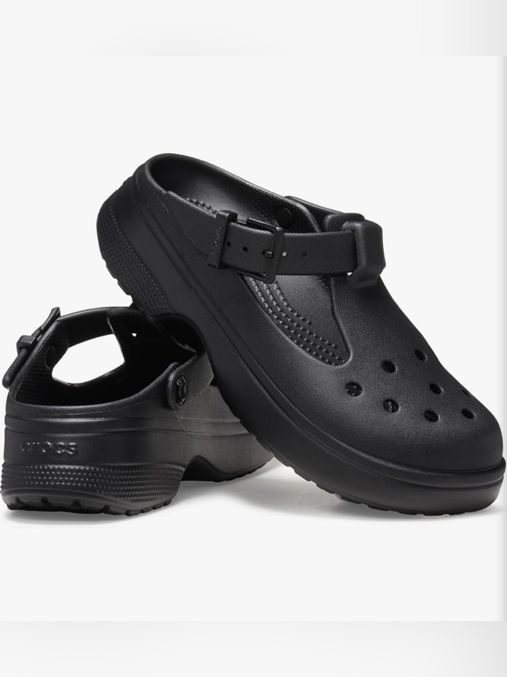 CROCS Women’s Mary Jane Clogs - Size 7 - Black - NEW WITH TAGS - HARD TO FIND
